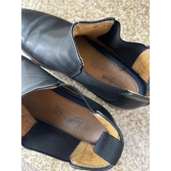 Florsheim Mens Chalet Gore Boot Black Sz 10.5 Leather Upper Chelsea Pull-on Haan